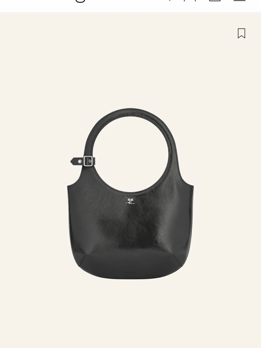 Elegant Black Round-Handle Shoulder Bag